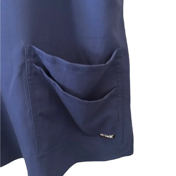 Grey's Anatomy Women’s Spandex Stretch Navy Blue Scrub Top Size 2XL - Picture 3 of 9